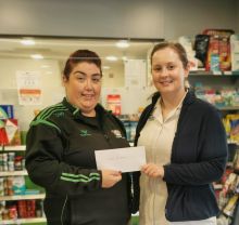 Cheque Presentation - Care for Caolan Jersey Day.